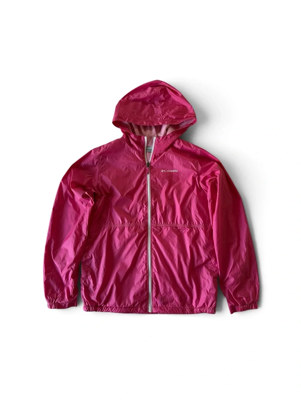 Columbia Girls XL 18/20 Pink Fleece Lined Rain Jacket